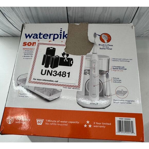 Waterpik Sonic-Fusion 2.0 Toothbrush & Water Flosser Combo Open Box - Picture 4 of 8